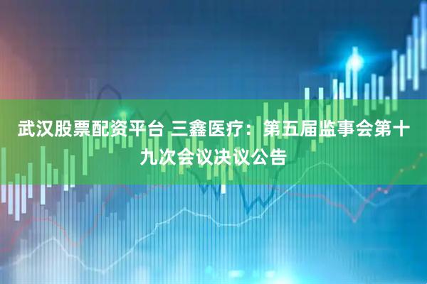 武汉股票配资平台 三鑫医疗：第五届监事会第十九次会议决议公告